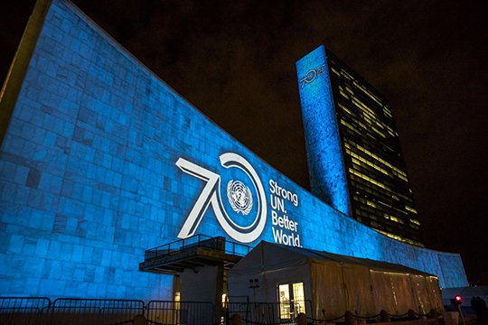 Այսօր աշխարհի մոտ 300 տեսարժան կառույցներ կլուսավորվեն կապույտով՝ նվիրված ՄԱԿ-ի 70-ամյակին