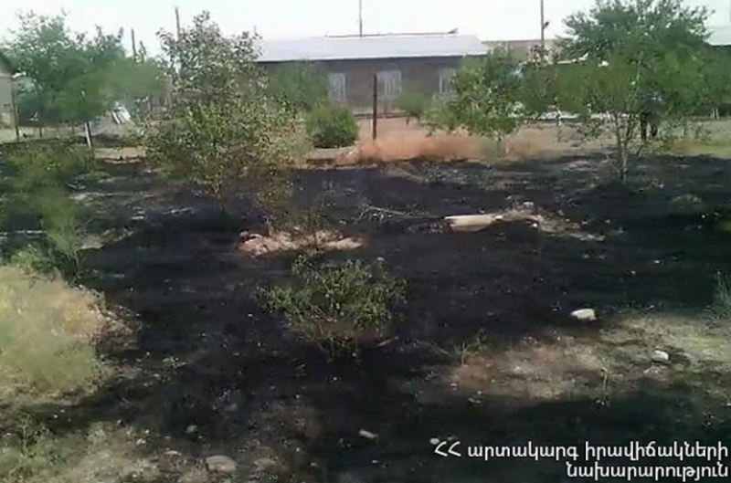 Հրդեհ Աբովյանում․ այրվել է 16 հա բուսածածկույթ և 7 տնակ