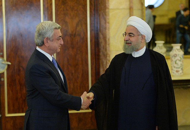 Սերժ Սարգսյանը հանդիպում է ունեցել Իրանի նախագահ Հասան Ռոհանիի հետ