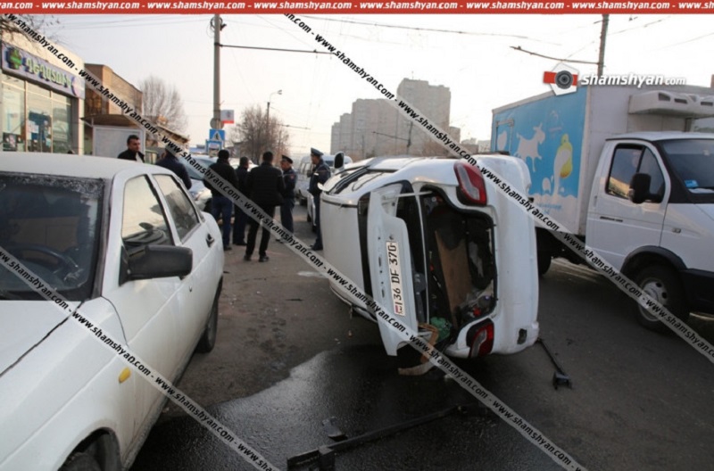 Երևանում բախվել են Hyundai, Lexus RX 350, Opel և կայանված Lada Priora մակնիշի ավտոմեքենաները. կա 3 տուժած, վարորդներից մեկը գեներալ-մայոր է. Shamshyan.com