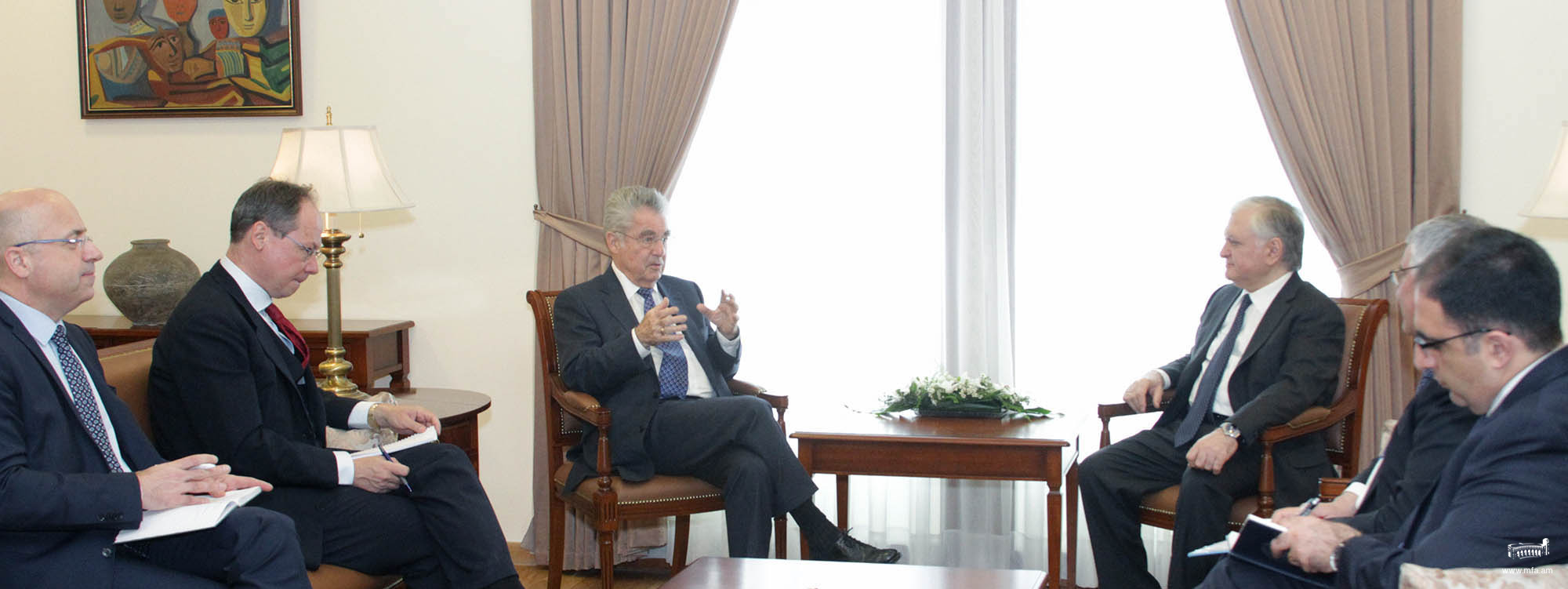 Эдвард Налбандян провел встречу с экс-президентом Австрии Хайнцем Фишером (видео)