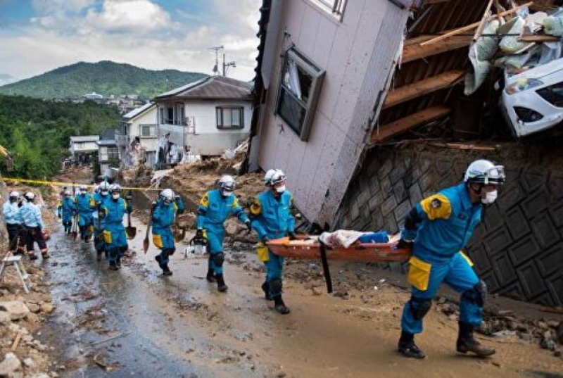 Ճապոնիայում հորդառատ անձրևների պատճառով հայտարարվել է վտանգի ամենաբարձր մակարդակ