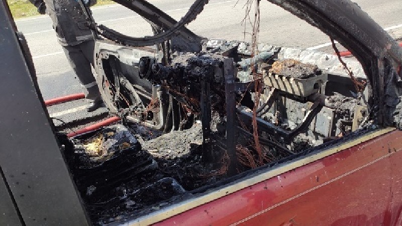 Մաստարա-Լանջիկ ավտոճանապարհին ավտոմեքենա է այրվել