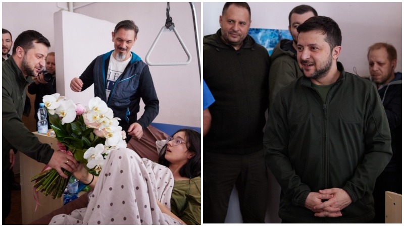 Զելենսկին այցելել է հիվանդանոցում գտնվող վիրավորներին․ 16-ամյա Կատյան իր մարմնով փրկել է կրտսեր եղբորը (տեսանյութ)