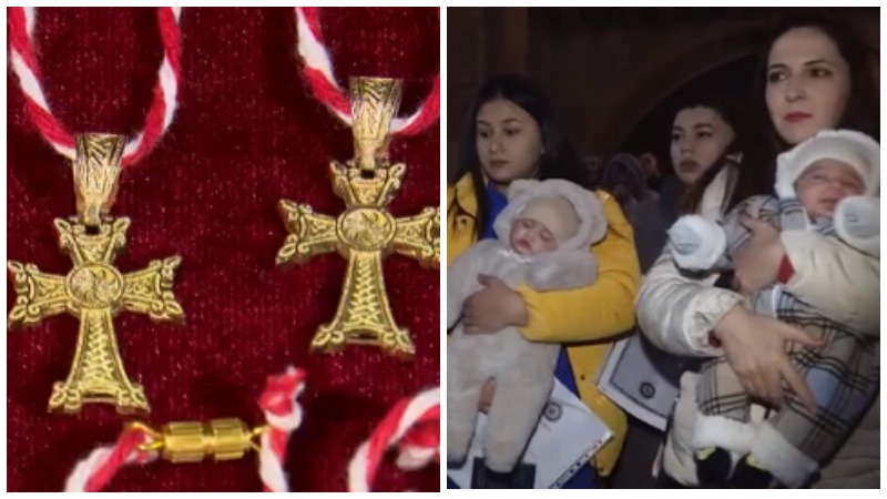 Գագիկ Ծառուկյանի նախաձեռնությամբ օրհնված խաչերը հանձնվել են Արցախում շրջափակման ընթացքում ծնված փոքրիկներին (տեսանյութ)