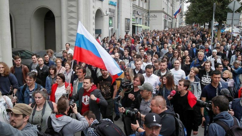 20 000-անոց ցույց Մոսկվայում՝ ի պաշտպանություն ընդդիմության (տեսանյութ)