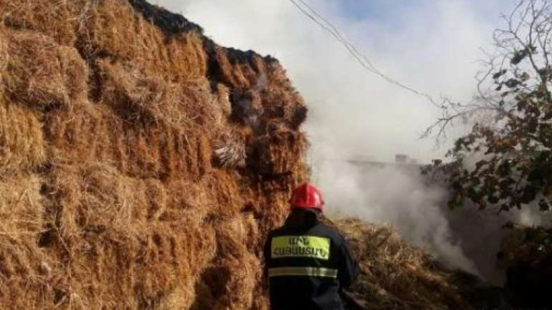 Գոգարան գյուղում այրվել է անասնակեր
