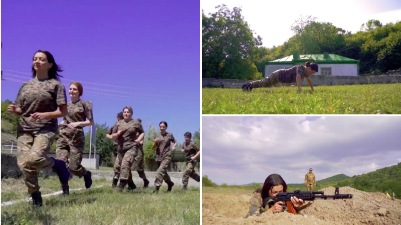 Տեսանյութ՝ Աննա Հակոբյանի նախաձեռնությամբ կանանց մարտական և կրակային պատրաստության դասընթացներից
