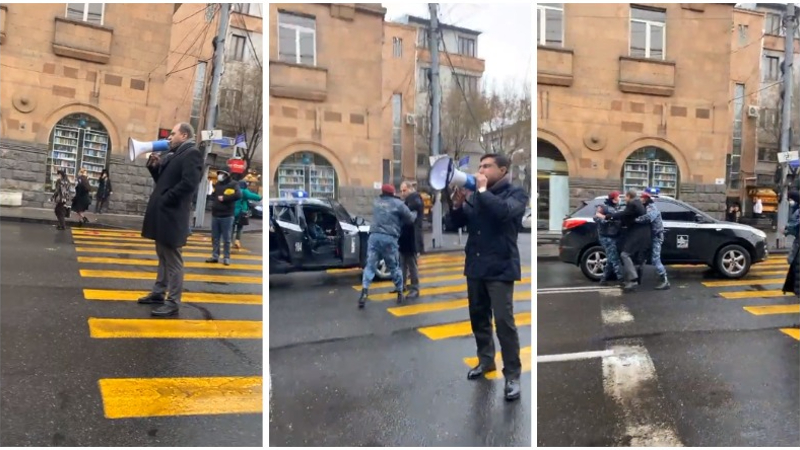 Ոստիկանները բերման ենթարկեցին Արա Զոհրաբյանին և մի շարք քաղաքացիների (տեսանյութ)