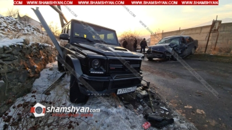 Կոտայքի մարզում բախվել են ռուսական «գոլդ» համարանիշներով Brabus-ն ու Mercedes C-180-ը. կա 4 վիրավոր