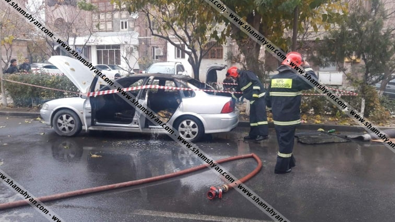 Արտակարգ դեպք Էջմիածնում. անհայտ հանգամանքներում Opel-ում հրդեհ է բռնկվել