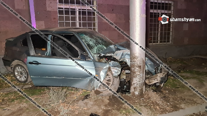 Երևանում բախվել են Mercedes-ն ու BMW-ն, BMW-ն էլ կոտրել է ծառն ու բախվել էլեկտրասյանը. կան վիրավորներ
