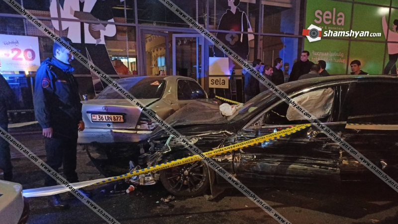 Խոշոր ավտովթար Երևանում. բախվել են Range Rover-ը, Infinti-ն, Mercedes-ն ու Mazda-ն. կա վիրավոր