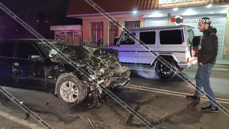 Խոշոր ավտովթար Երևանում. բախվել են BMW-ն ու ВАЗ 21134-ը . կա վիրավոր