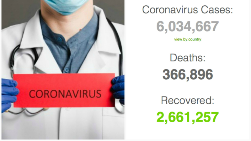 Աշխարհում կորոնավիրուսով վարակվածների թիվը գերազանցել է 6 միլիոնը