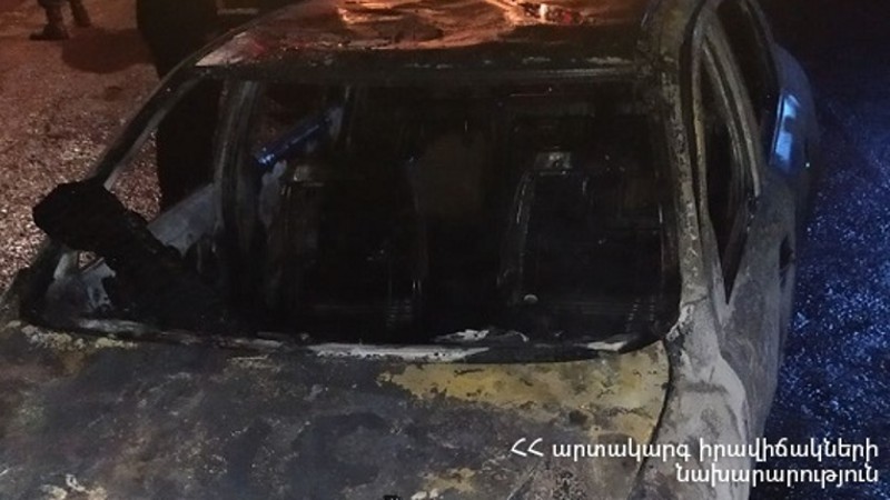 Դիլիջանում մեքենա է այրվել