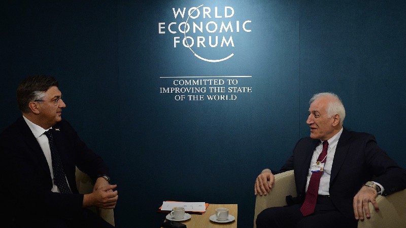 Նախագահ Վահագն Խաչատուրյանը հանդիպել է Խորվաթիայի վարչապետ Անդրեյ Պլենկովիչի հետ