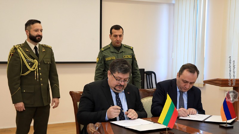 Ստորագրվել է 2022թ. Հայաստանի և Լիտվայի միջև երկկողմ ռազմական համագործակցության ծրագիրը
