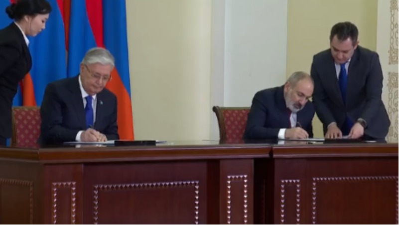 Տեղի է ունենում Հայաստանի և Ղազախստանի միջև փաստաթղթերի ստորագրման արարողությունը (տեսանյութ)