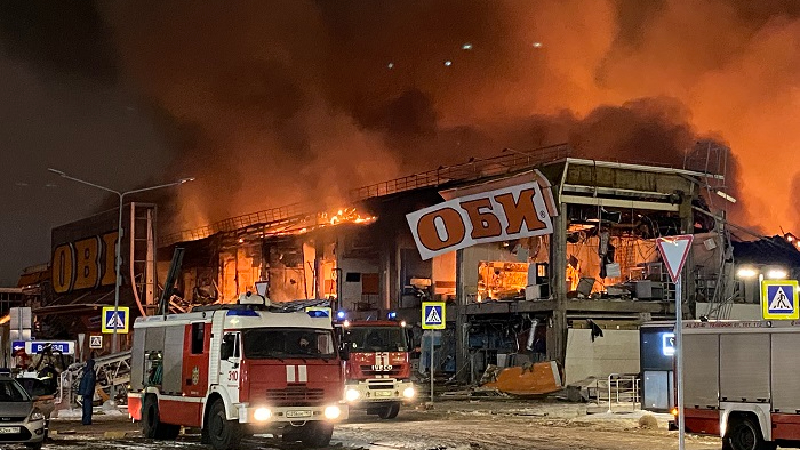 Մոսկվայի «Мега Химки» առևտրի կենտրոնում  բռնկված խոշոր հրդեհի արտաքին այրումը մարվել է