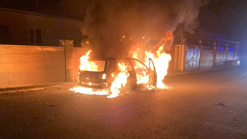 Արմավիրում մեքենա է այրվել (լուսանկարներ)