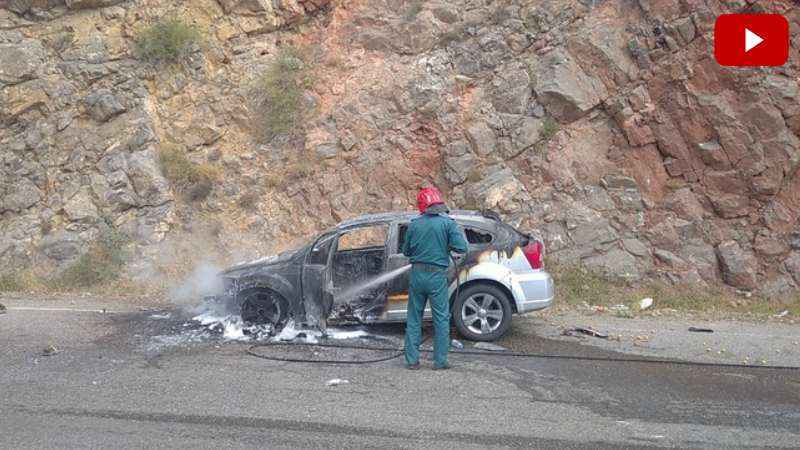 Տիգրանաշեն գյուղի մոտակայքում «Dodge Caliber» մակնիշի ավտոմեքենա է այրվել (լուսանկարներ, տեսանյութ)
