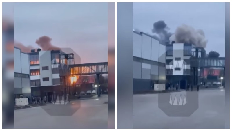 Ինչպես է հրթիռը խոցում Իվանո Ֆրանկովսկի օդանավակայանը (տեսանյութ)