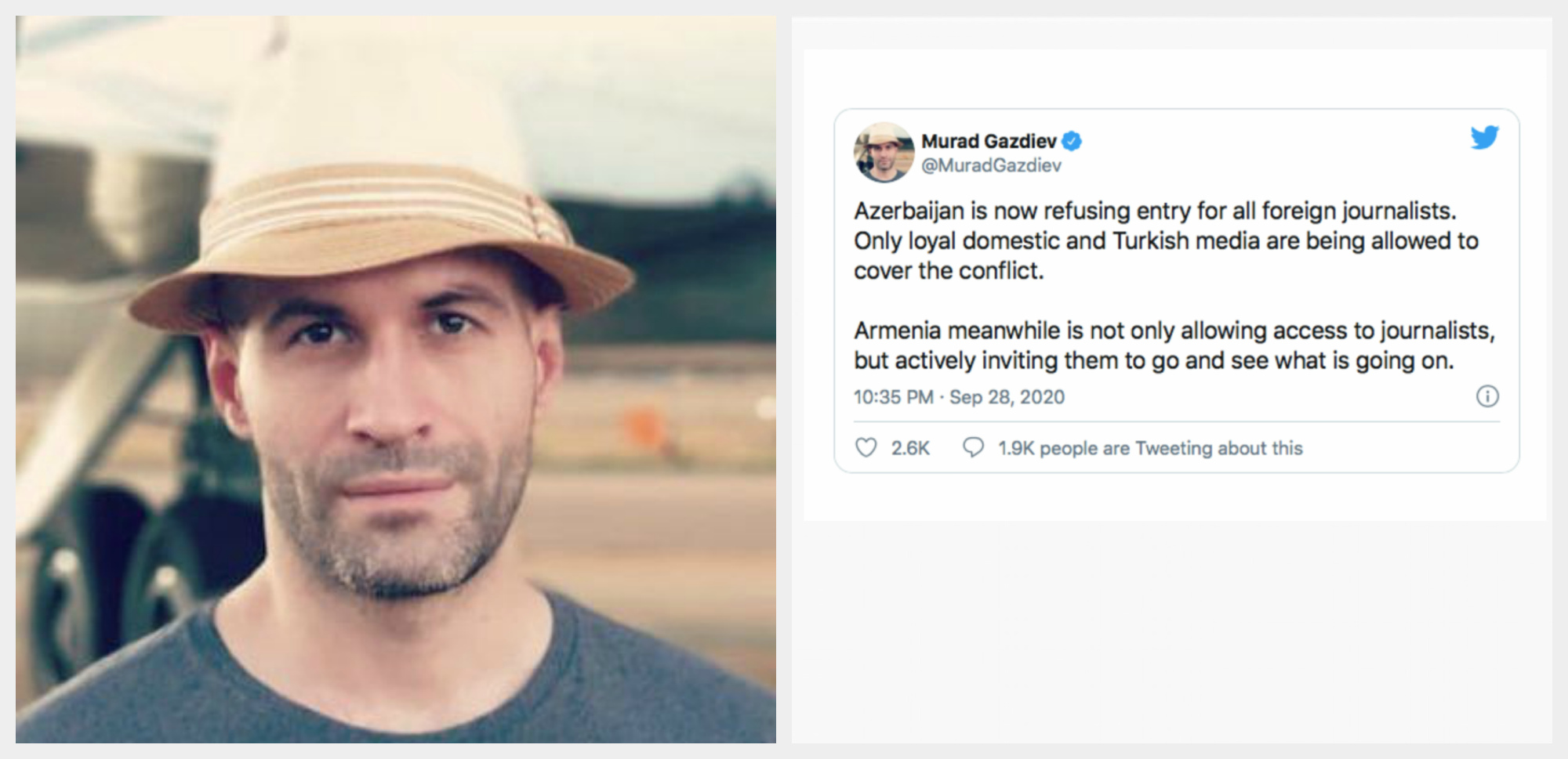 Ադրբեջանը արտասահմանյան լրագրողներից մուտք երկիր թույլ է տալիս միայն «լոյալ թուրքականներին»