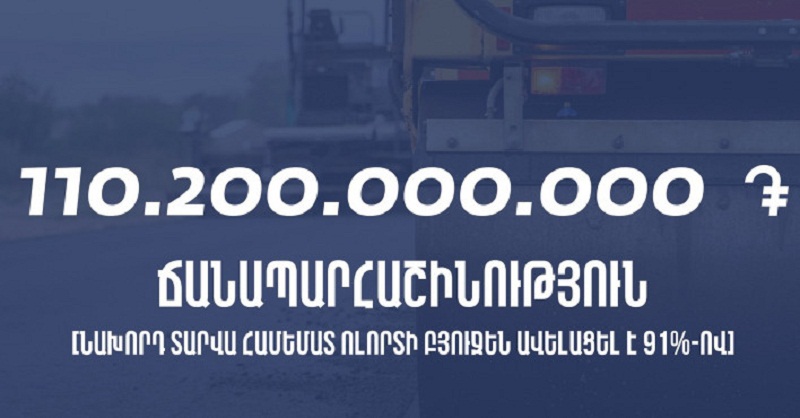Գյումրիի ճանապարհների վերականգնման համար 2020թ. կհատկացվի 9.4 մլրդ դրամ