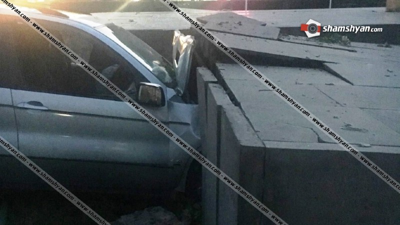 Վարորդը BMW X5-ով Գարեգին Նժդեհի հրապարակում բախվել է պատին, բժիշկները պայքարում են նրա կյանքի համար.