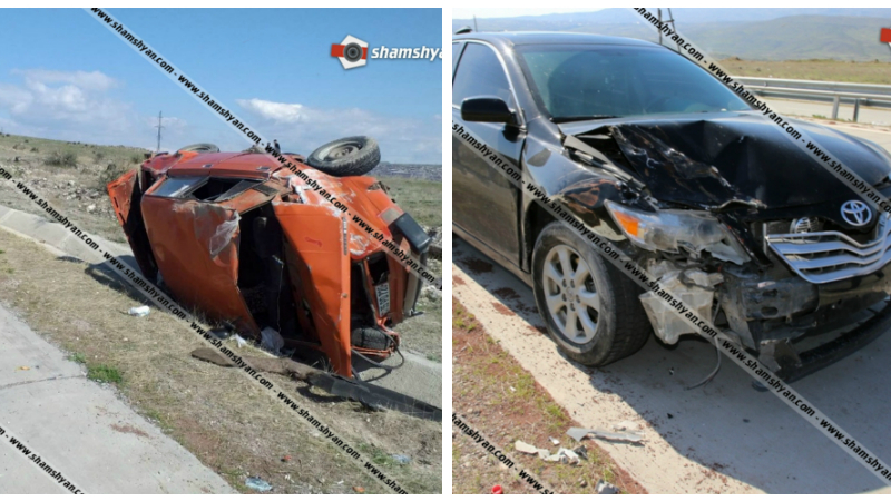 Երևան-Գյումրի ավտոճանապարհին Toyota Camry-ն բախվել է ВАЗ 2105-ին. կան վիրավորներ