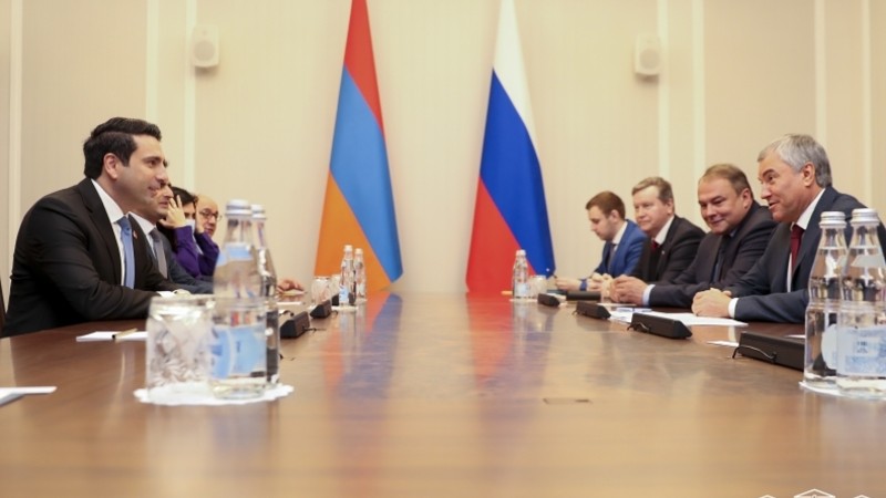 Ալեն Սիմոնյանը հանդիպել է ՌԴ պետդումայի նախագահ Վյաչեսլավ Վոլոդինի հետ (տեսանյութ)
