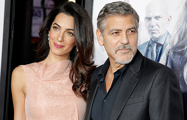 Беременная Амаль Клуни на премьере в Лондоне