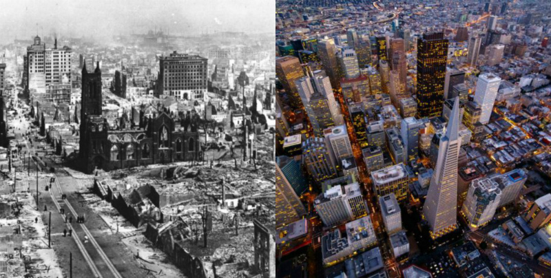 Ինչպիսի տեսք ունեին ԱՄՆ-ի խոշոր քաղաքները 100 տարի առաջ և հիմա (ֆոտոշարք)