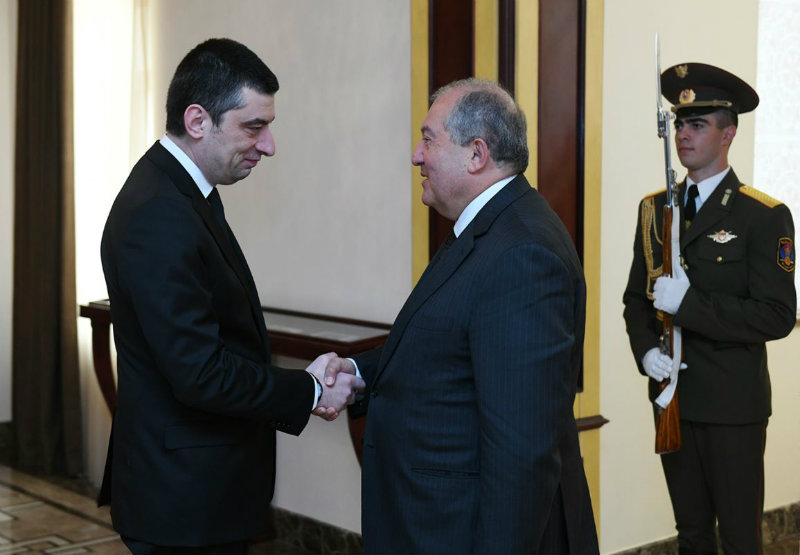 ՀՀ նախագահը հյուրընկալել է Վրաստանի վարչապետին 