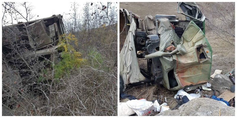 ՔԿ-ն լուսանկարներ է հրապարակել 4 զինծառայողի մահվան պատճառ դարձած ավտովթարի վայրից