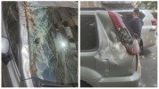 Երվանդ Քոչար փողոցի շենքերից մեկի բակում ծառն ընկել է մեքենաների վրա (լուսանկարներ)